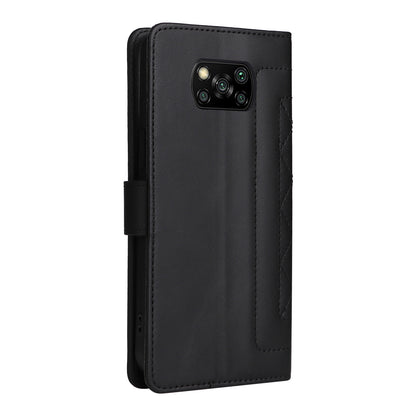 Xiaomi Poco X3 NFC Diamond Lattice Leather Flip Phone Case - Durable and Convenient Holder with Precision Cutouts