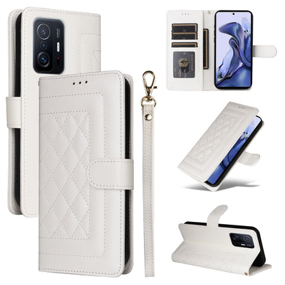 For Xiaomi 11T / 11T Pro Diamond Lattice Leather Flip Phone Case - Durable and Convenient Holder with Precision Cutouts