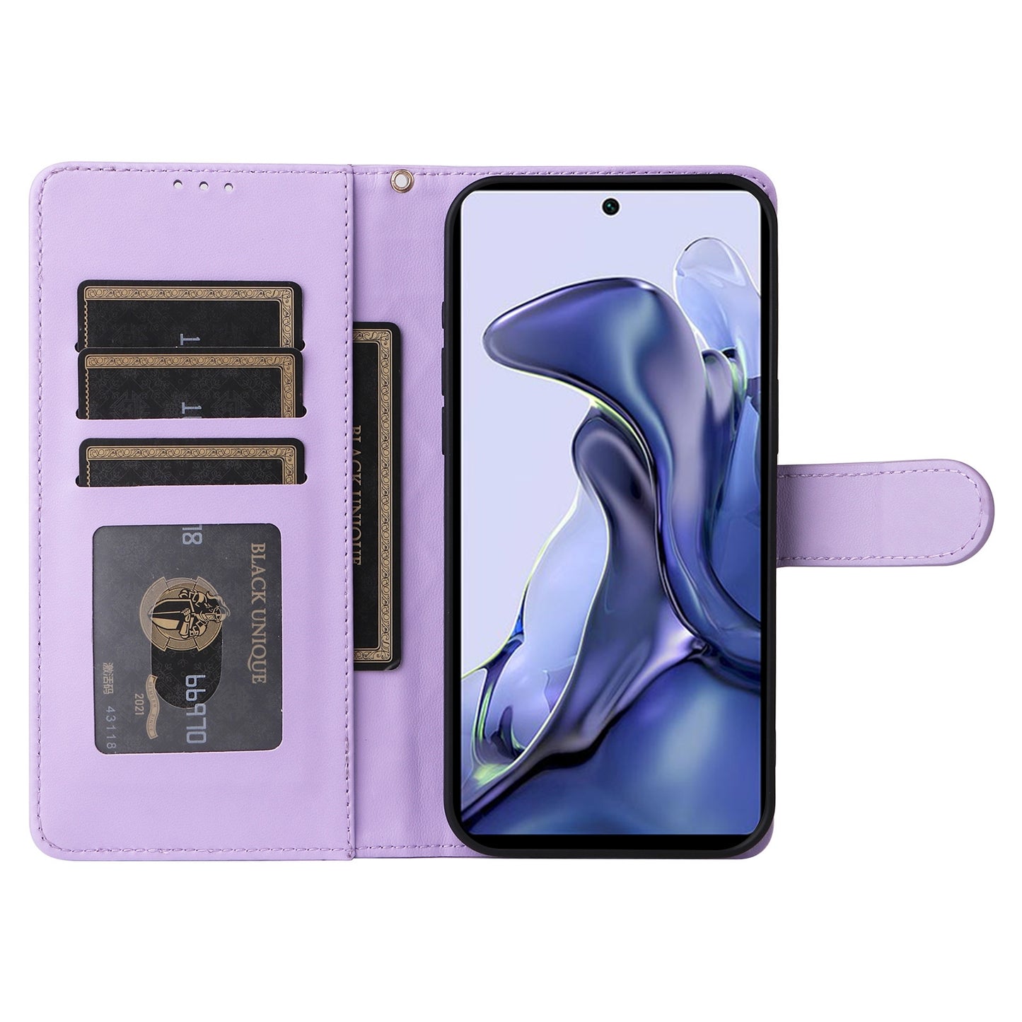 For Xiaomi 11T / 11T Pro Diamond Lattice Leather Flip Phone Case - Durable and Convenient Holder with Precision Cutouts