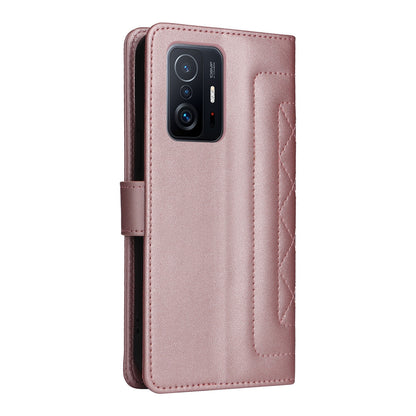 For Xiaomi 11T / 11T Pro Diamond Lattice Leather Flip Phone Case - Durable and Convenient Holder with Precision Cutouts