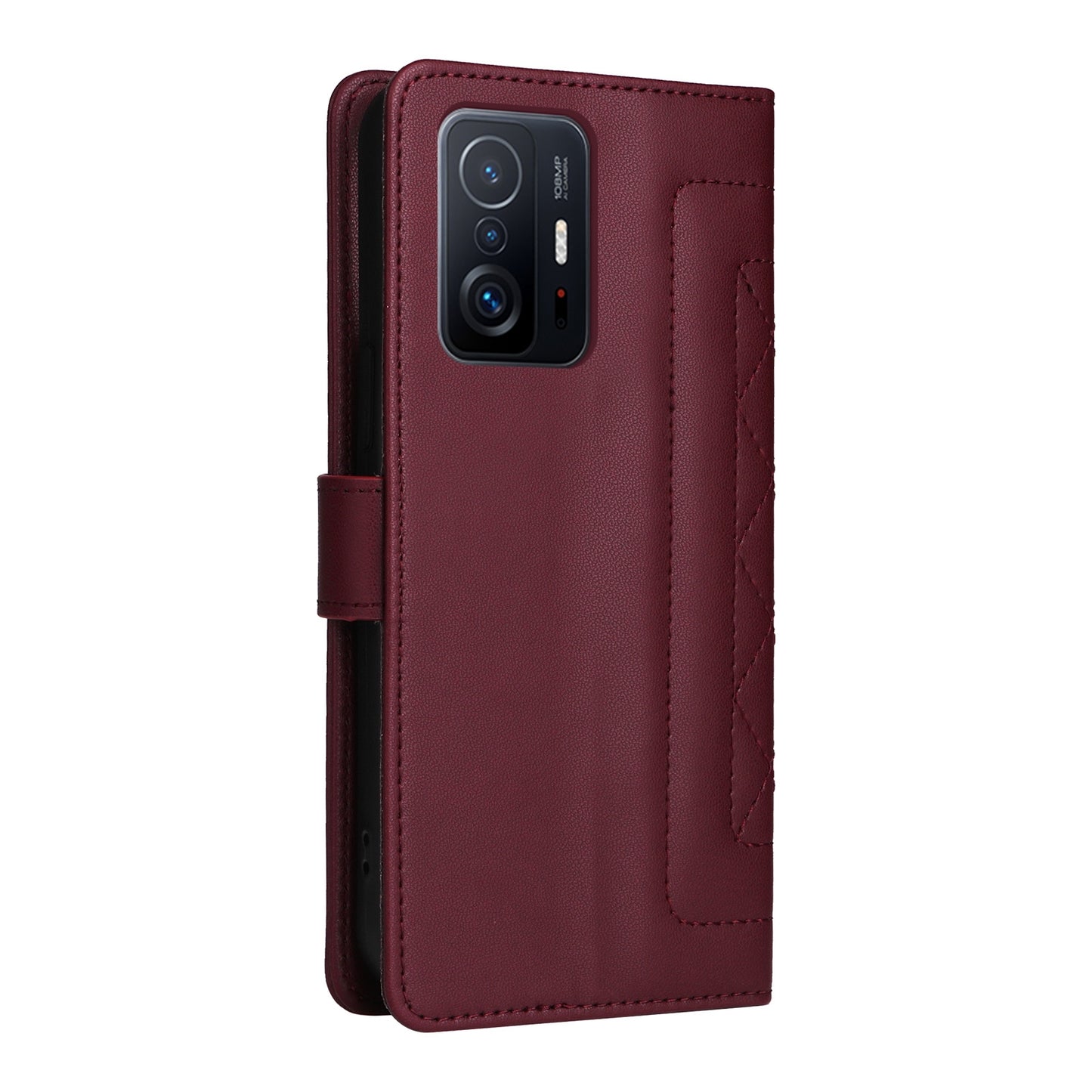 For Xiaomi 11T / 11T Pro Diamond Lattice Leather Flip Phone Case - Durable and Convenient Holder with Precision Cutouts