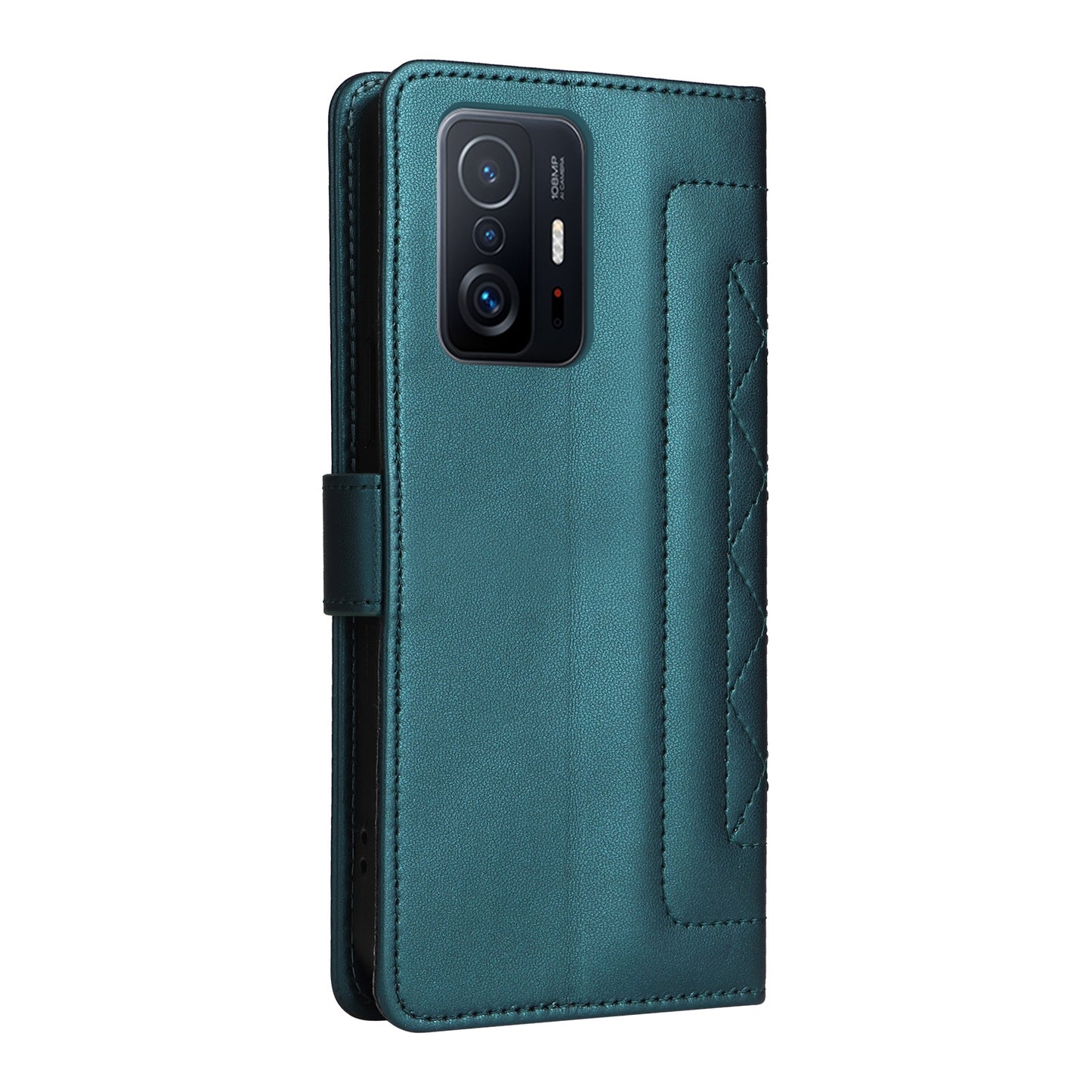 For Xiaomi 11T / 11T Pro Diamond Lattice Leather Flip Phone Case - Durable and Convenient Holder with Precision Cutouts