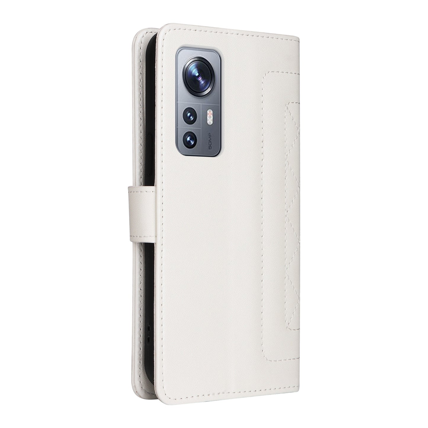 For Xiaomi 12 / 12X Diamond Lattice Leather Flip Phone Case - Durable and Convenient Holder with Precision Cutouts