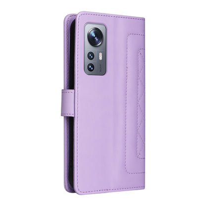 For Xiaomi 12 / 12X Diamond Lattice Leather Flip Phone Case - Durable and Convenient Holder with Precision Cutouts