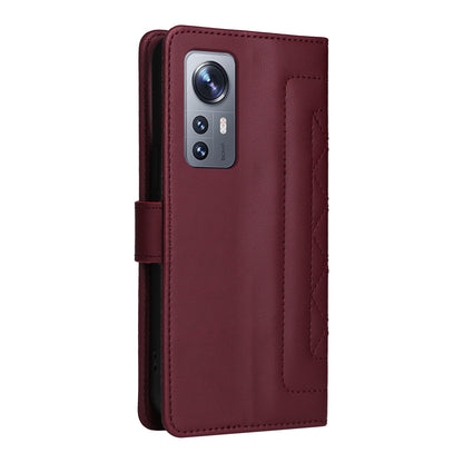 For Xiaomi 12 / 12X Diamond Lattice Leather Flip Phone Case - Durable and Convenient Holder with Precision Cutouts