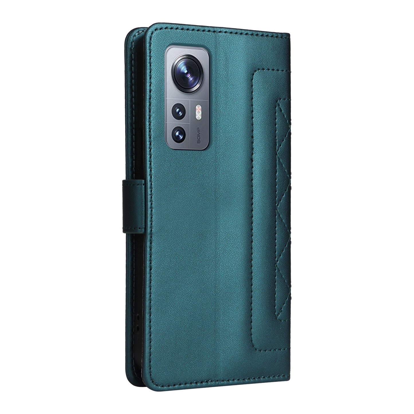 For Xiaomi 12 / 12X Diamond Lattice Leather Flip Phone Case - Durable and Convenient Holder with Precision Cutouts