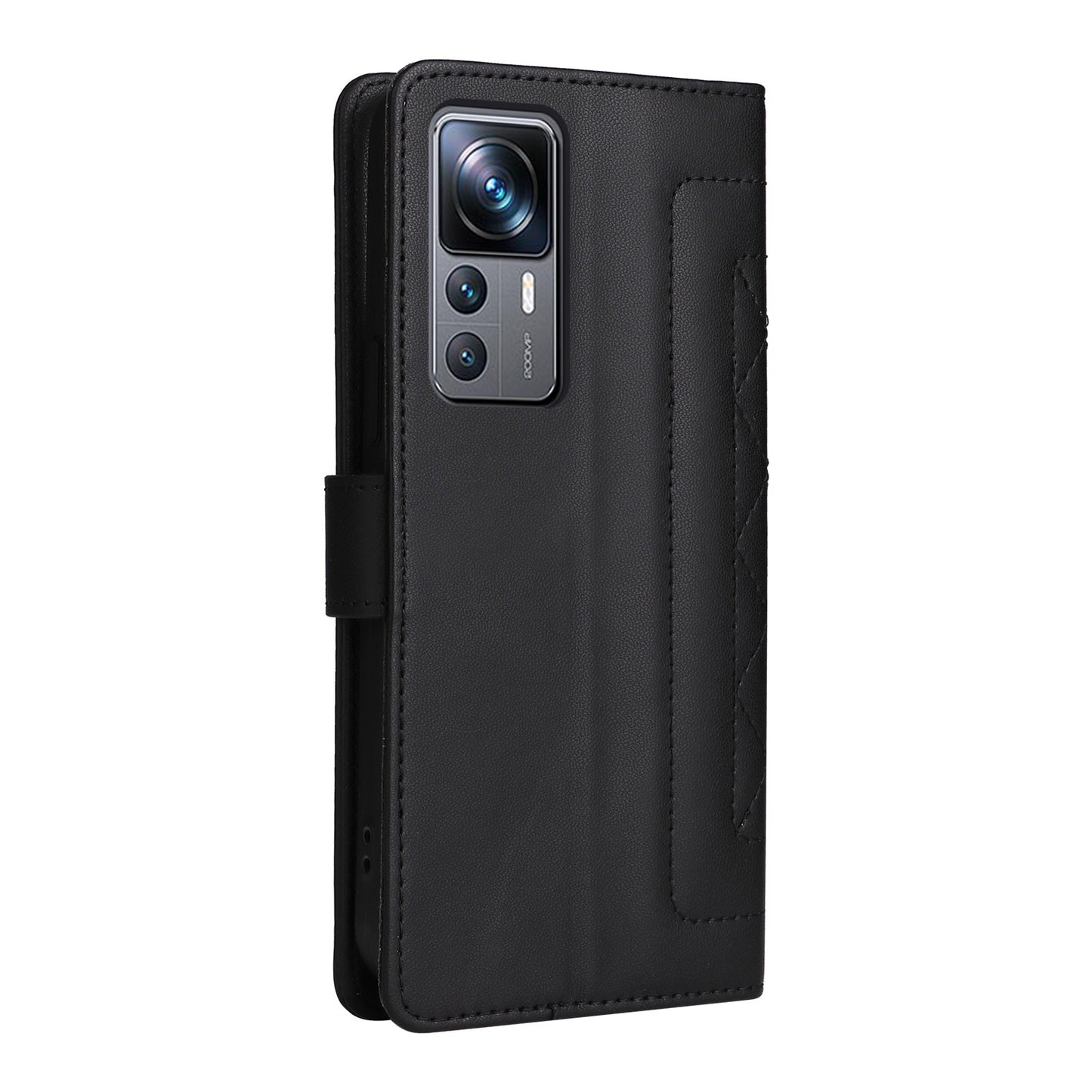 Xiaomi 12T / 12T Pro Diamond Lattice Leather Flip Phone Case - Durable and Convenient Holder with Precision Cutouts
