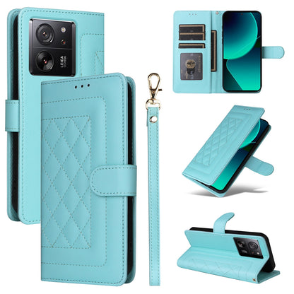 Xiaomi 13T / 13T Pro Diamond Lattice Leather Flip Phone Case - Durable and Convenient Holder with Precision Cutouts