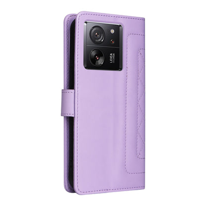 Xiaomi 13T / 13T Pro Diamond Lattice Leather Flip Phone Case - Durable and Convenient Holder with Precision Cutouts