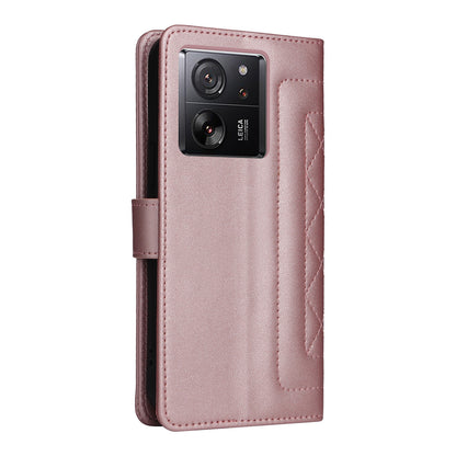 Xiaomi 13T / 13T Pro Diamond Lattice Leather Flip Phone Case - Durable and Convenient Holder with Precision Cutouts