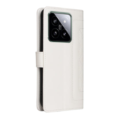 Xiaomi 14 5G Diamond Lattice Leather Flip Phone Case - Durable and Convenient Holder with Precision Cutouts