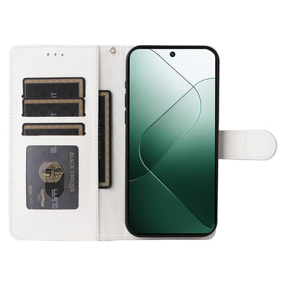 Xiaomi 14 5G Diamond Lattice Leather Flip Phone Case - Durable and Convenient Holder with Precision Cutouts