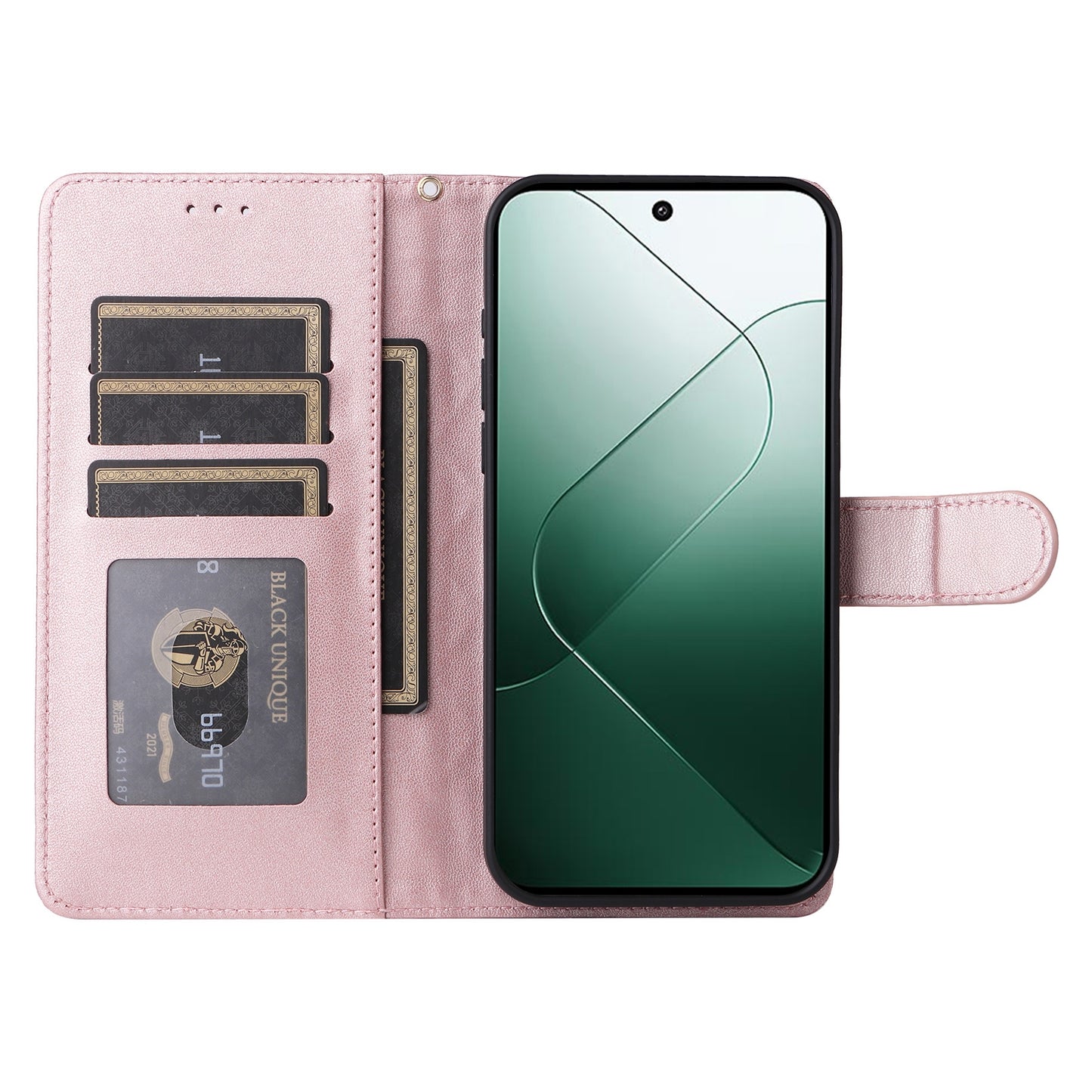 Xiaomi 14 5G Diamond Lattice Leather Flip Phone Case - Durable and Convenient Holder with Precision Cutouts