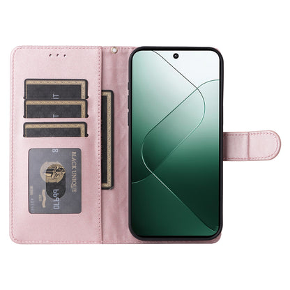 Xiaomi 14 5G Diamond Lattice Leather Flip Phone Case - Durable and Convenient Holder with Precision Cutouts