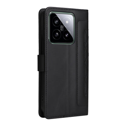 Xiaomi 14 5G Diamond Lattice Leather Flip Phone Case - Durable and Convenient Holder with Precision Cutouts