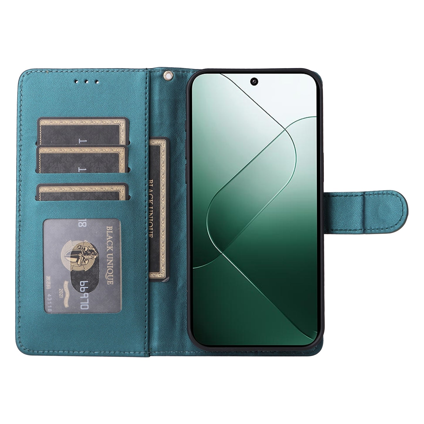 Xiaomi 14 5G Diamond Lattice Leather Flip Phone Case - Durable and Convenient Holder with Precision Cutouts