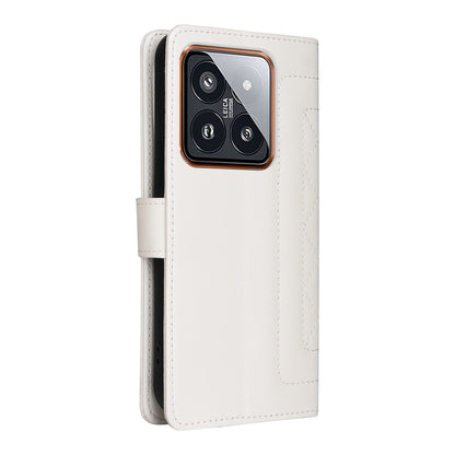 Xiaomi 14 Pro 5G Diamond Lattice Leather Flip Phone Case - Durable and Convenient Holder with Precision Cutouts