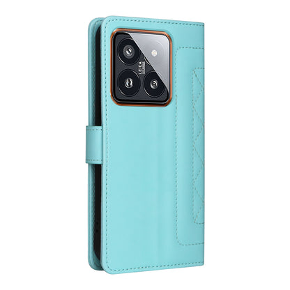 Xiaomi 14 Pro 5G Diamond Lattice Leather Flip Phone Case - Durable and Convenient Holder with Precision Cutouts