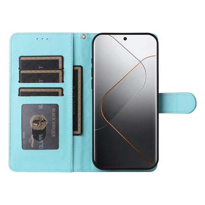 Xiaomi 14 Pro 5G Diamond Lattice Leather Flip Phone Case - Durable and Convenient Holder with Precision Cutouts