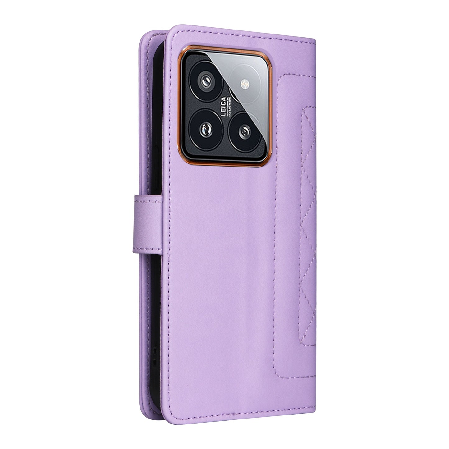 Xiaomi 14 Pro 5G Diamond Lattice Leather Flip Phone Case - Durable and Convenient Holder with Precision Cutouts