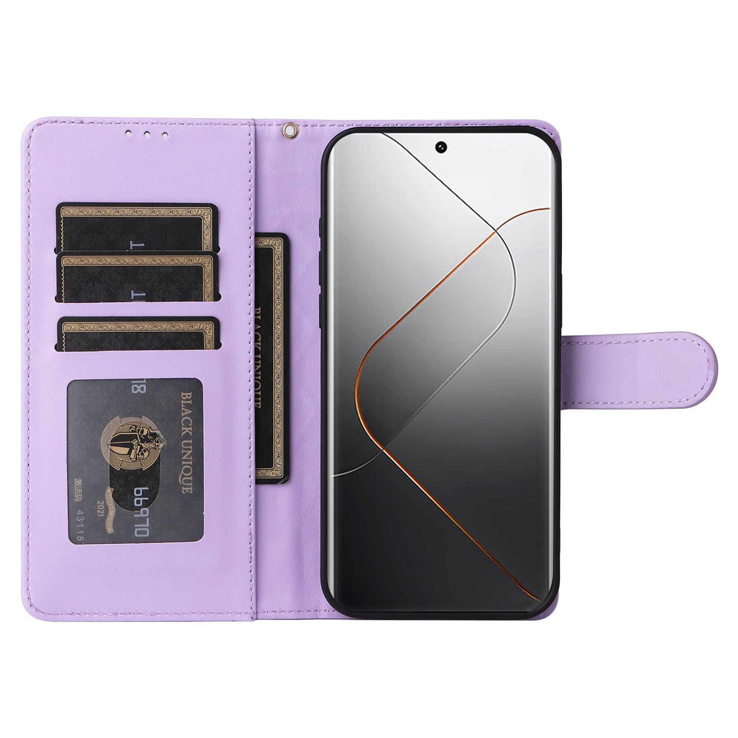 Xiaomi 14 Pro 5G Diamond Lattice Leather Flip Phone Case - Durable and Convenient Holder with Precision Cutouts