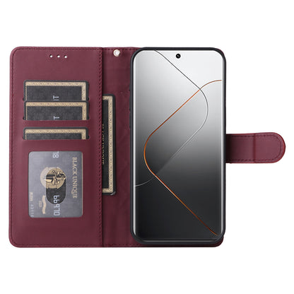 Xiaomi 14 Pro 5G Diamond Lattice Leather Flip Phone Case - Durable and Convenient Holder with Precision Cutouts