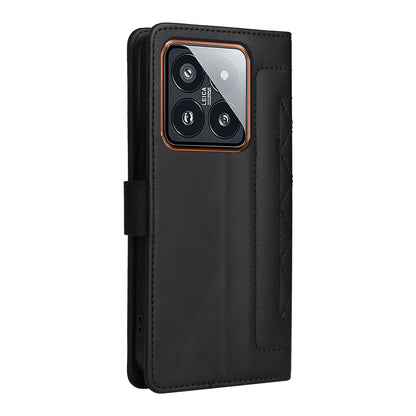 Xiaomi 14 Pro 5G Diamond Lattice Leather Flip Phone Case - Durable and Convenient Holder with Precision Cutouts