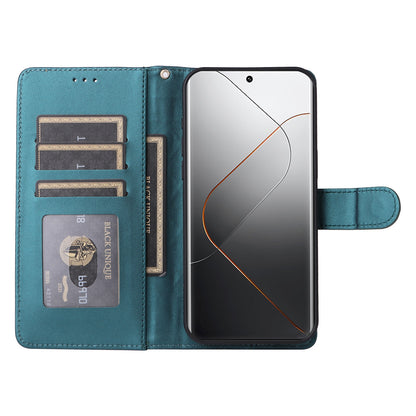 Xiaomi 14 Pro 5G Diamond Lattice Leather Flip Phone Case - Durable and Convenient Holder with Precision Cutouts