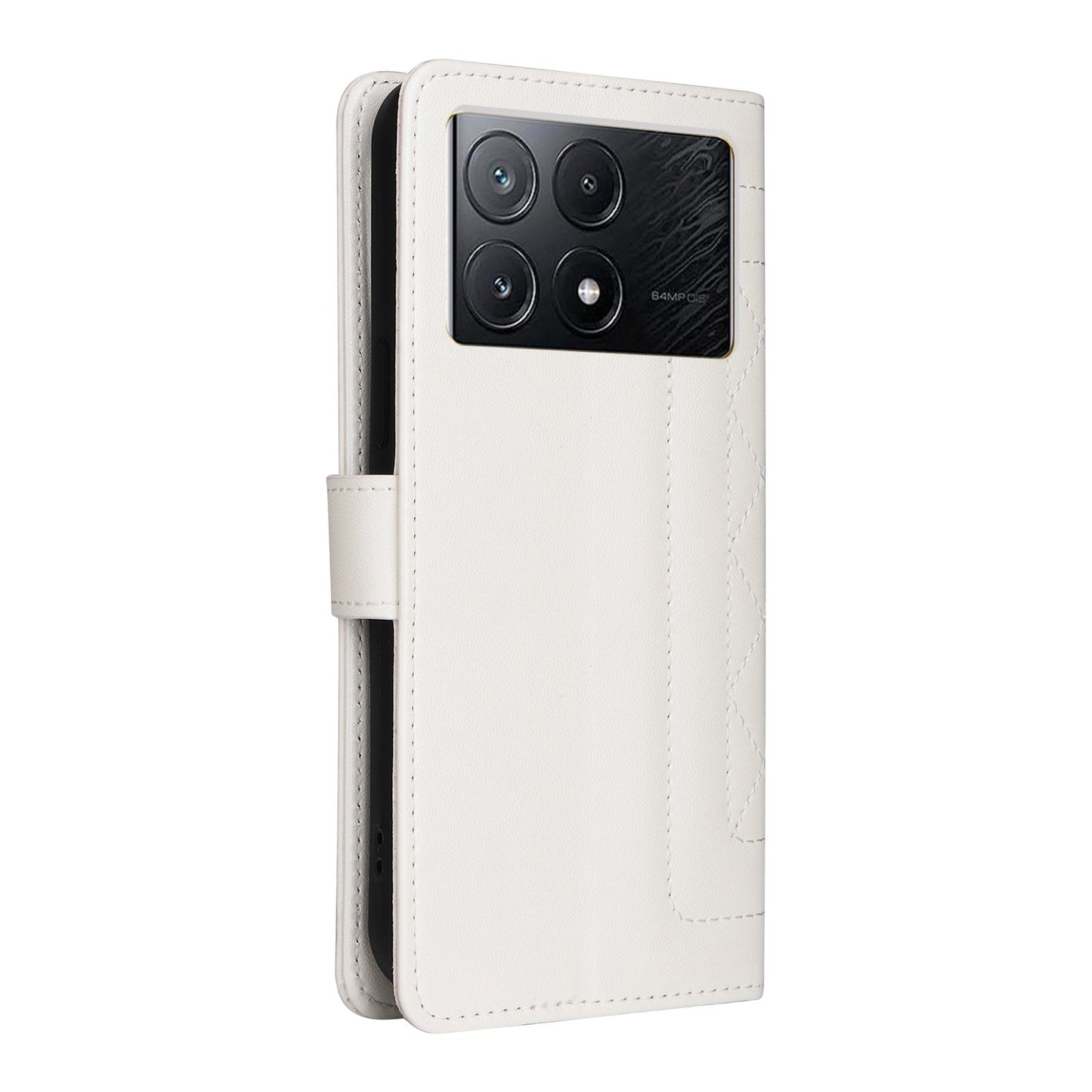 Xiaomi Poco X6 Pro 5G Diamond Lattice Leather Flip Phone Case - Durable and Convenient Holder with Precision Cutouts