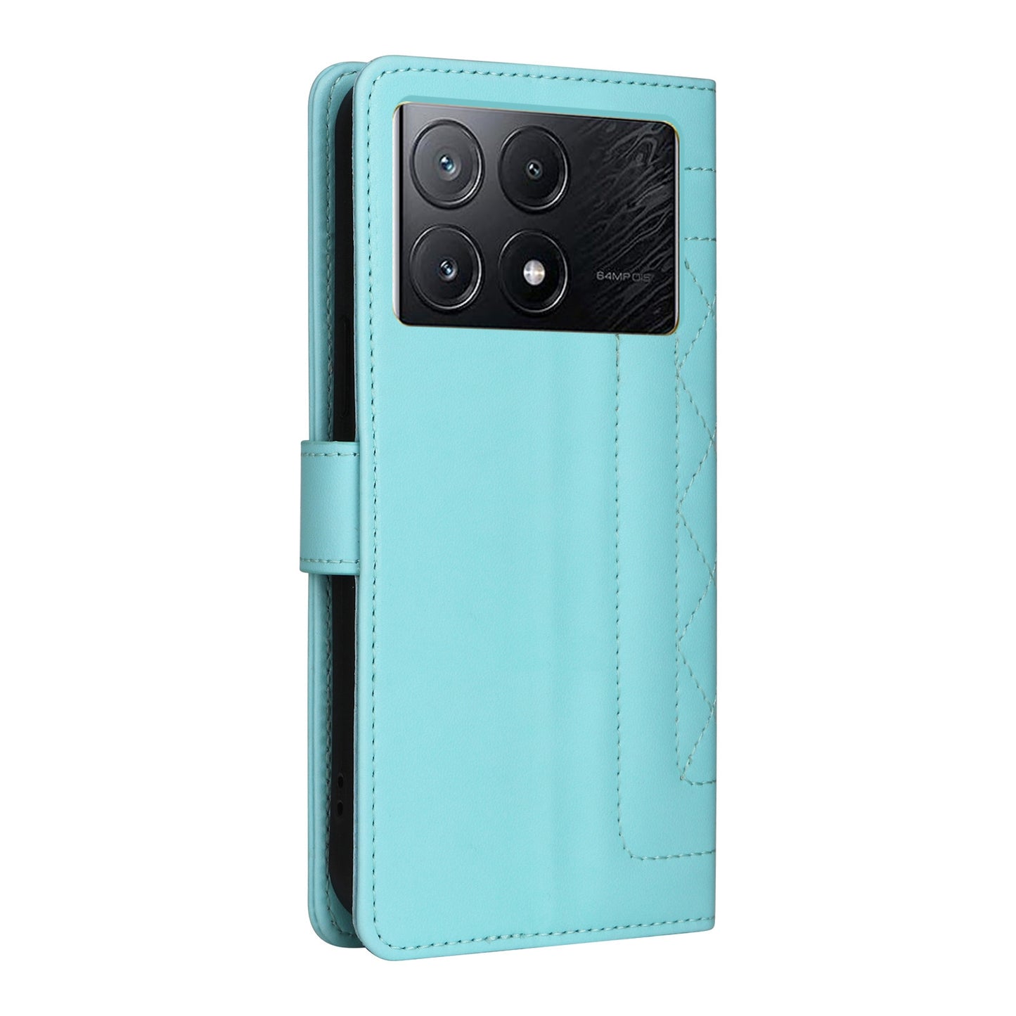 Xiaomi Poco X6 Pro 5G Diamond Lattice Leather Flip Phone Case - Durable and Convenient Holder with Precision Cutouts