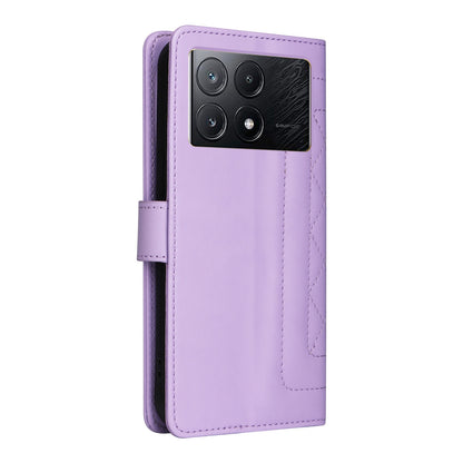 Xiaomi Poco X6 Pro 5G Diamond Lattice Leather Flip Phone Case - Durable and Convenient Holder with Precision Cutouts