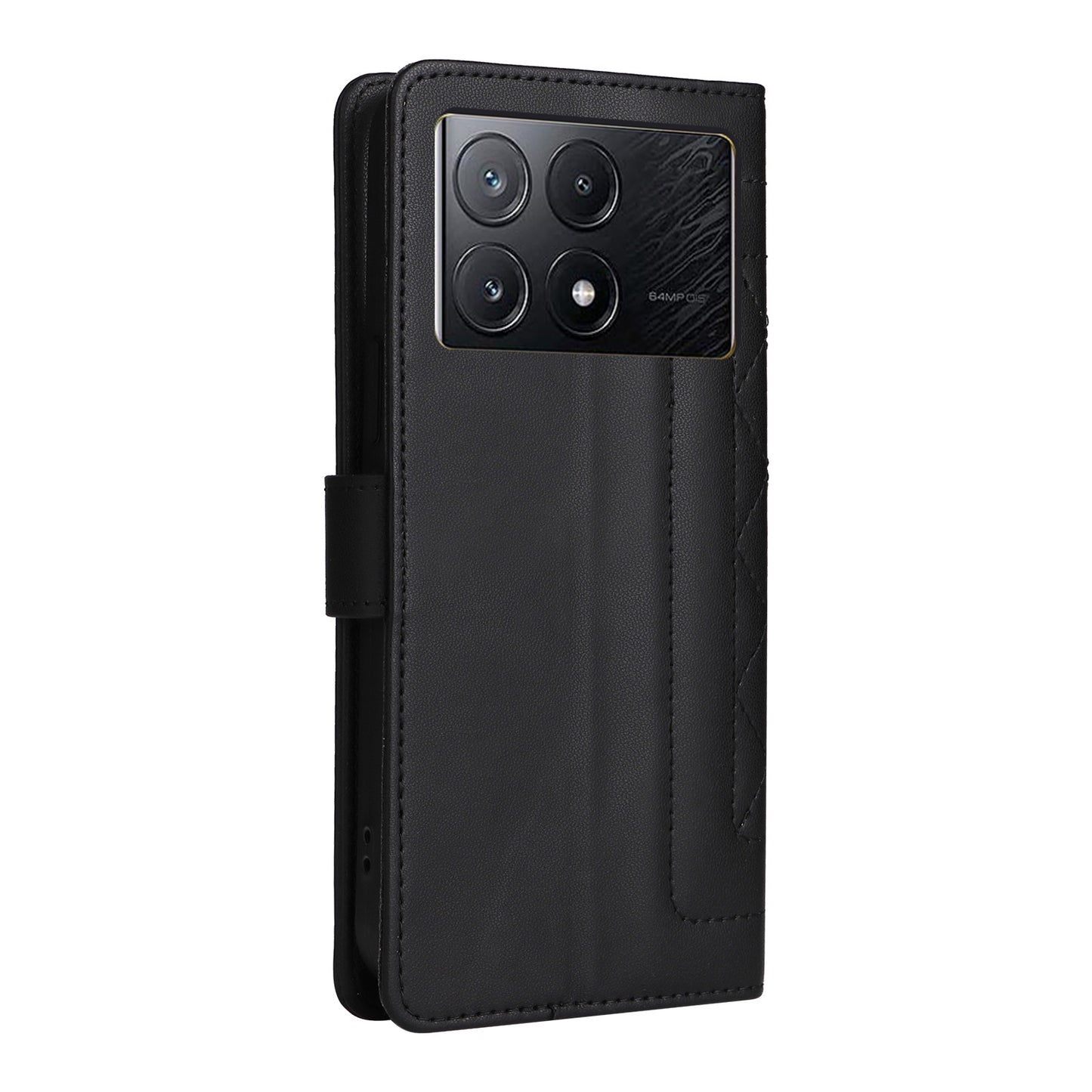 Xiaomi Poco X6 Pro 5G Diamond Lattice Leather Flip Phone Case - Durable and Convenient Holder with Precision Cutouts