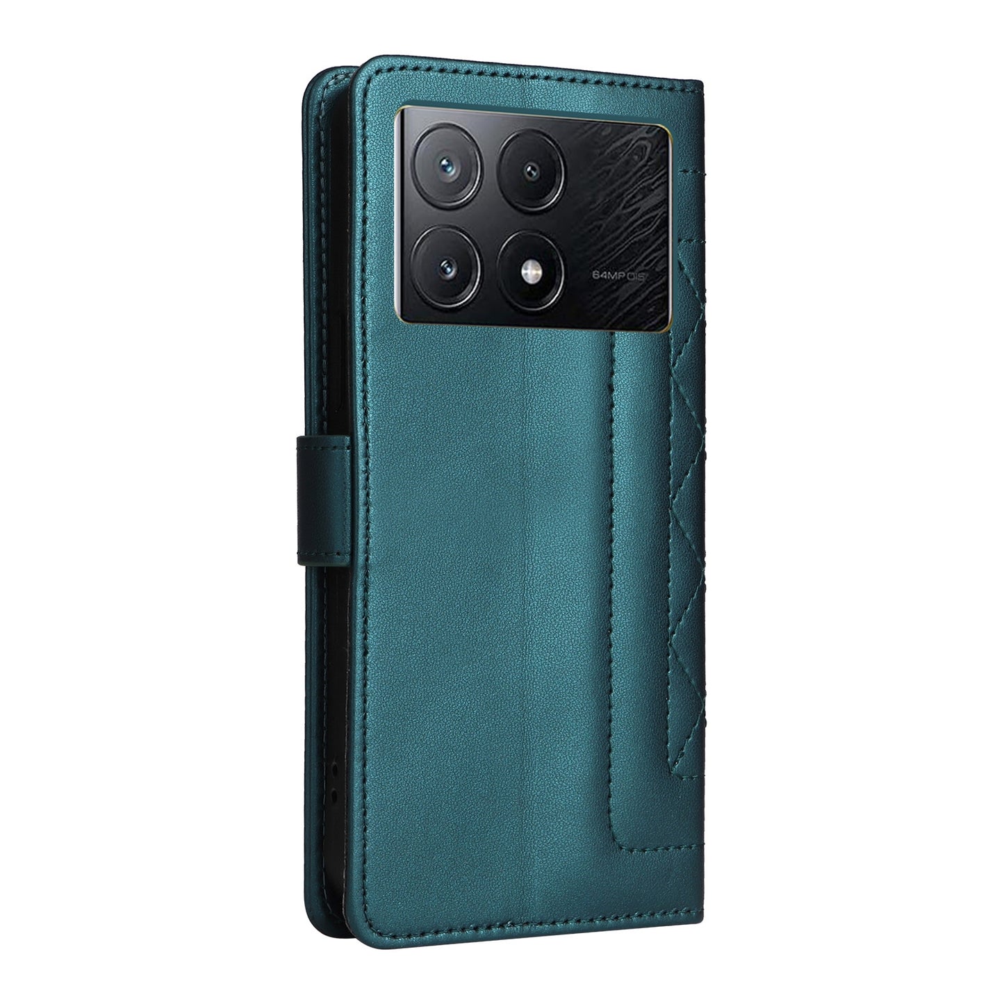 Xiaomi Poco X6 Pro 5G Diamond Lattice Leather Flip Phone Case - Durable and Convenient Holder with Precision Cutouts