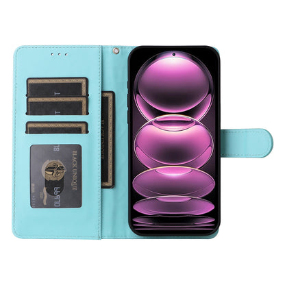 Xiaomi Poco X5 Pro Diamond Lattice Leather Flip Phone Case - Durable and Convenient Holder with Precision Cutouts