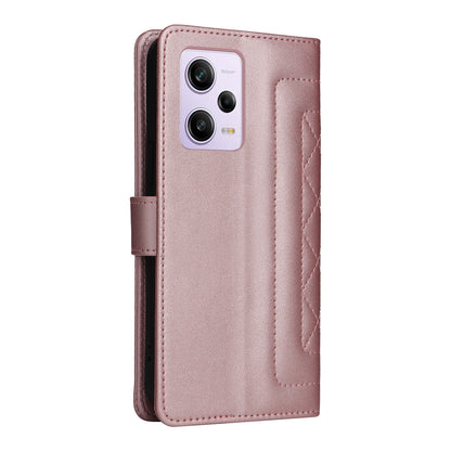 Xiaomi Poco X5 Pro Diamond Lattice Leather Flip Phone Case - Durable and Convenient Holder with Precision Cutouts