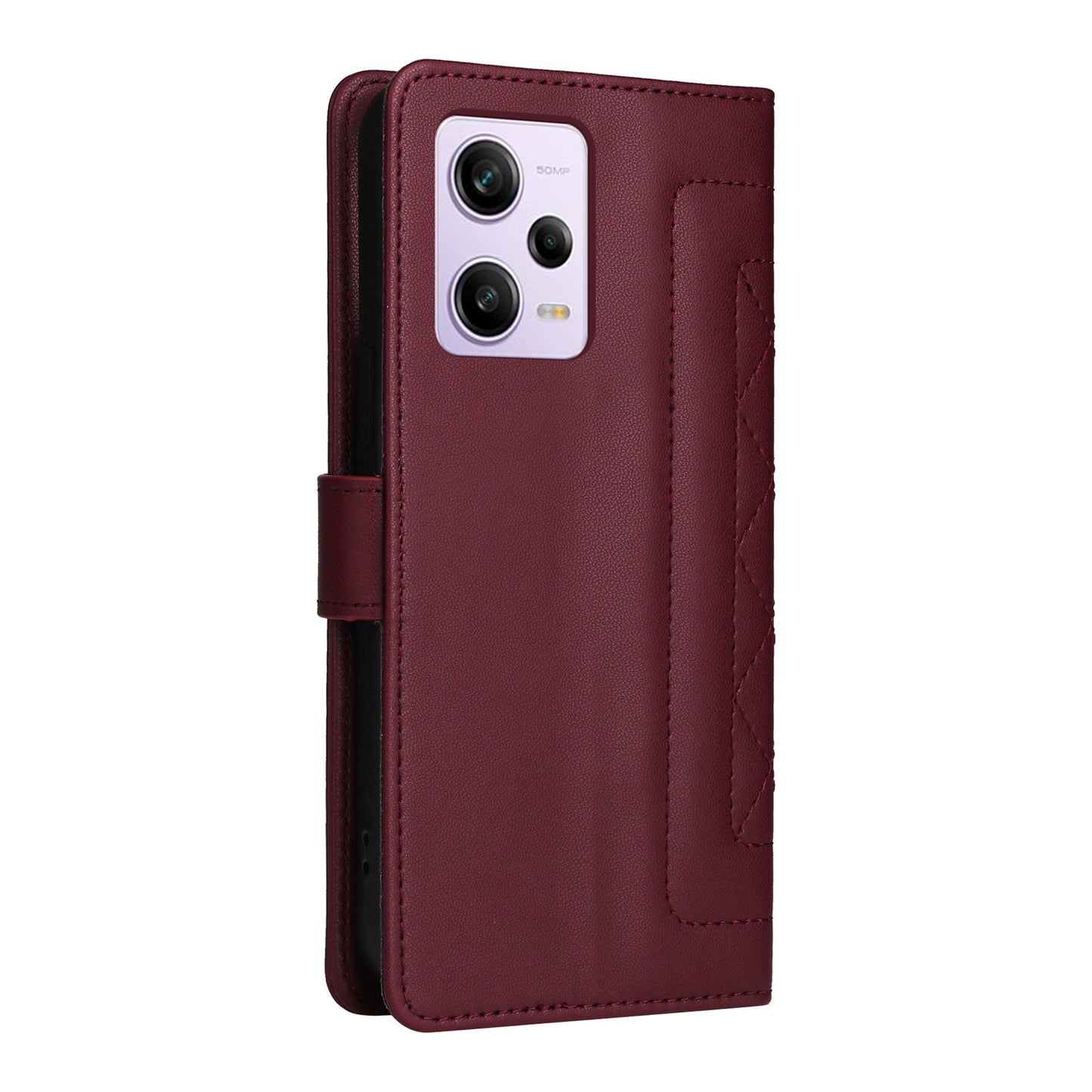Xiaomi Poco X5 Pro Diamond Lattice Leather Flip Phone Case - Durable and Convenient Holder with Precision Cutouts