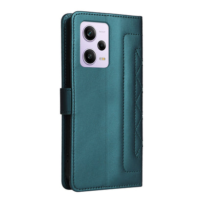 Xiaomi Poco X5 Pro Diamond Lattice Leather Flip Phone Case - Durable and Convenient Holder with Precision Cutouts