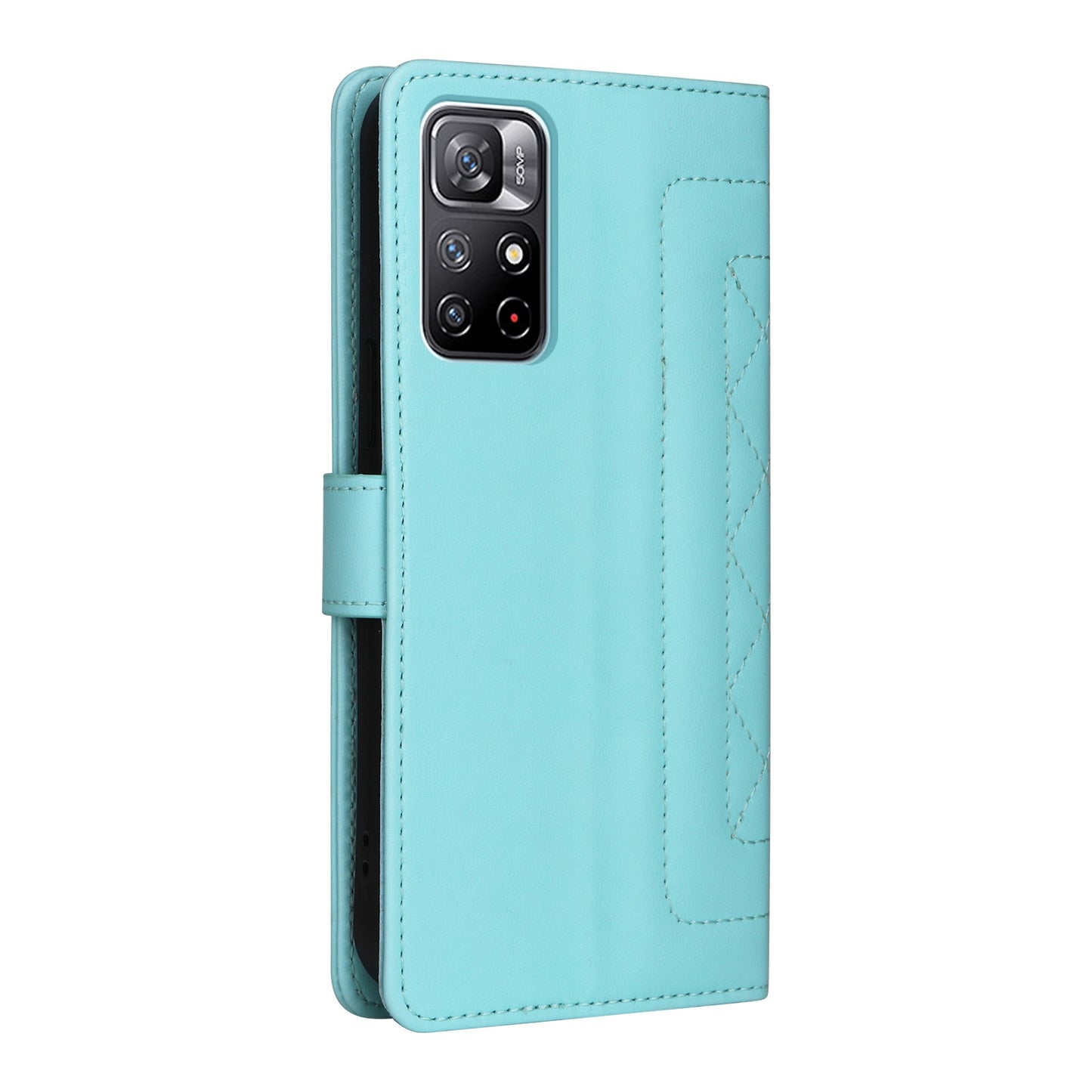 Xiaomi Poco M4 Pro 5G Diamond Lattice Leather Flip Phone Case - Durable and Convenient Holder with Precision Cutouts