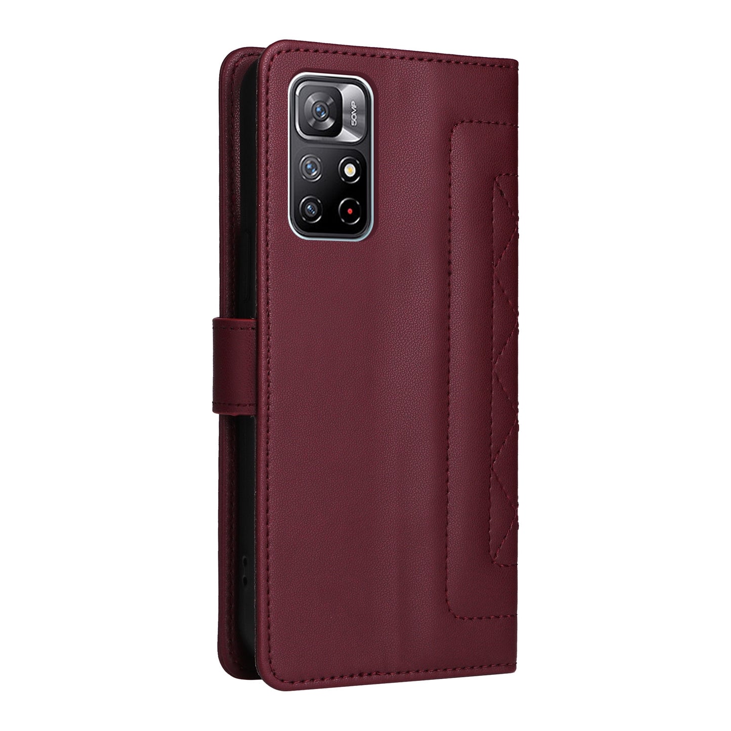Xiaomi Poco M4 Pro 5G Diamond Lattice Leather Flip Phone Case - Durable and Convenient Holder with Precision Cutouts