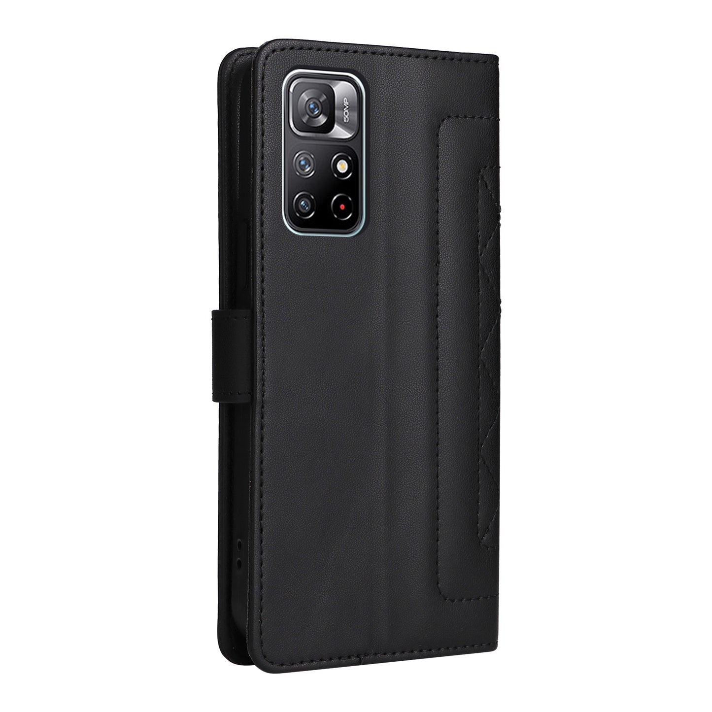 Xiaomi Poco M4 Pro 5G Diamond Lattice Leather Flip Phone Case - Durable and Convenient Holder with Precision Cutouts