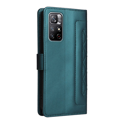Xiaomi Poco M4 Pro 5G Diamond Lattice Leather Flip Phone Case - Durable and Convenient Holder with Precision Cutouts