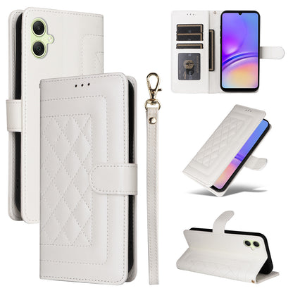 Samsung Galaxy A05 Diamond Lattice Leather Flip Phone Case - Durable and Convenient Holder with Precision Cutouts