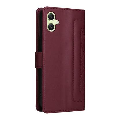 Samsung Galaxy A05 Diamond Lattice Leather Flip Phone Case - Durable and Convenient Holder with Precision Cutouts