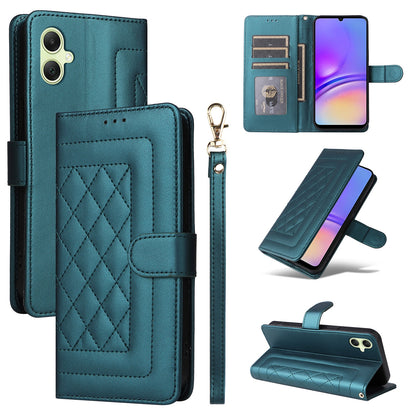 Samsung Galaxy A05 Diamond Lattice Leather Flip Phone Case - Durable and Convenient Holder with Precision Cutouts