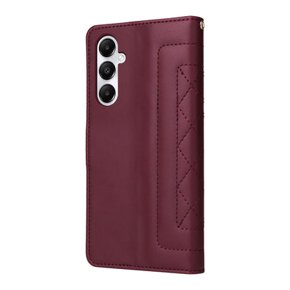 Samsung Galaxy A05s Diamond Lattice Leather Flip Phone Case - Durable and Convenient Holder with Precision Cutouts
