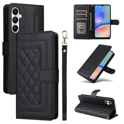 Samsung Galaxy A05s Diamond Lattice Leather Flip Phone Case - Durable and Convenient Holder with Precision Cutouts
