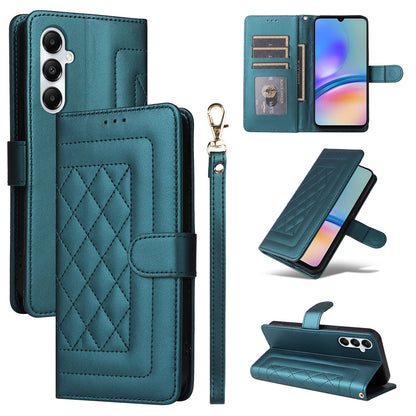 Samsung Galaxy A05s Diamond Lattice Leather Flip Phone Case - Durable and Convenient Holder with Precision Cutouts