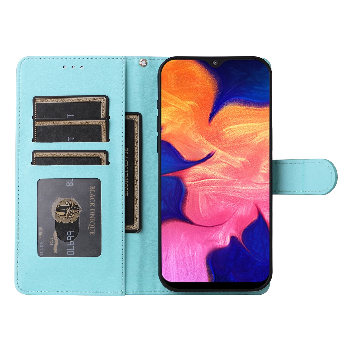 Samsung Galaxy A10 Diamond Lattice Leather Flip Phone Case - Durable and Convenient Holder with Precision Cutouts