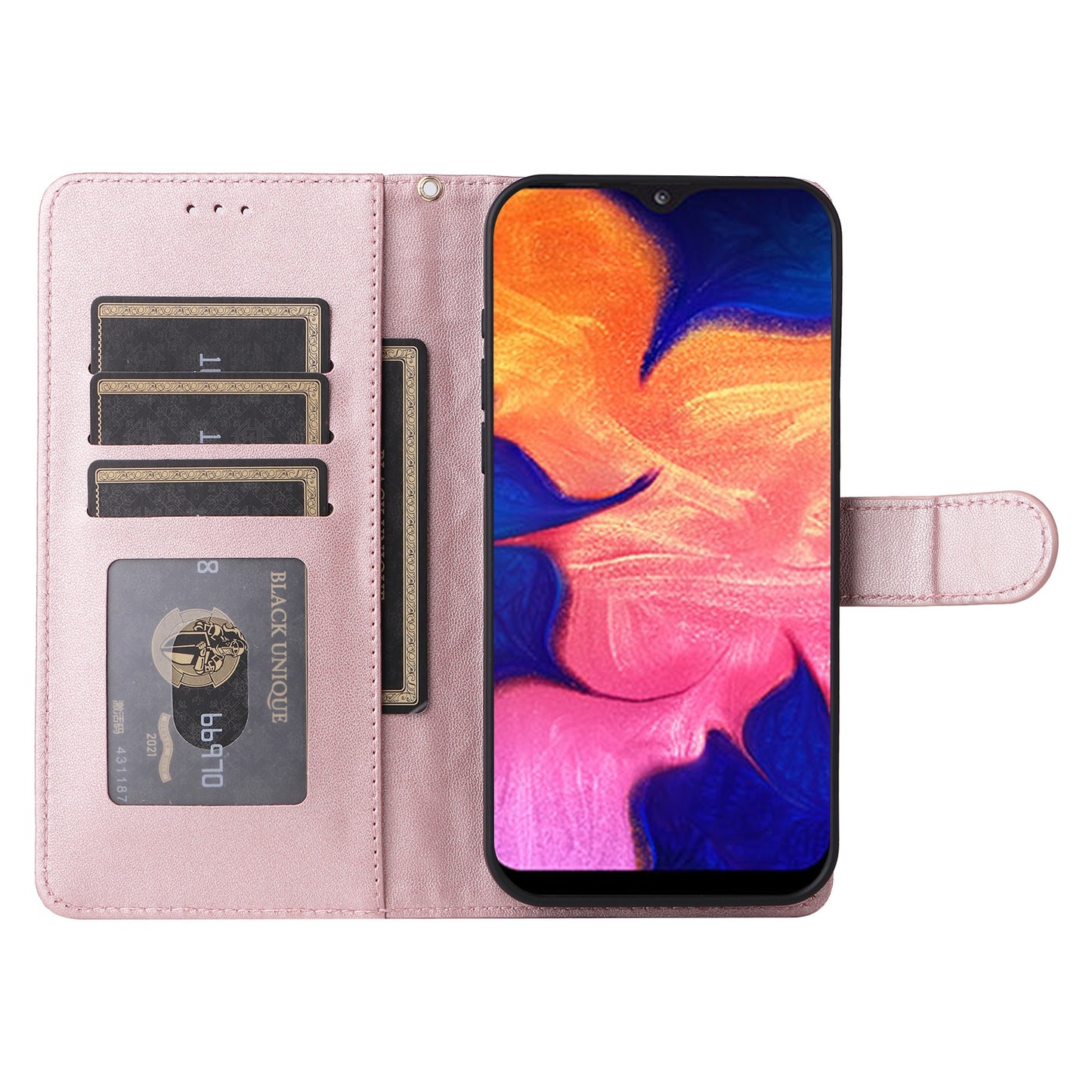 Samsung Galaxy A10 Diamond Lattice Leather Flip Phone Case - Durable and Convenient Holder with Precision Cutouts