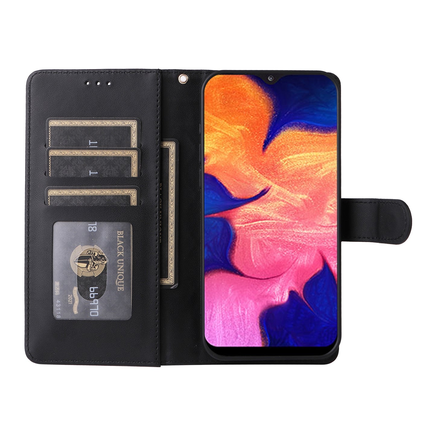 Samsung Galaxy A10 Diamond Lattice Leather Flip Phone Case - Durable and Convenient Holder with Precision Cutouts